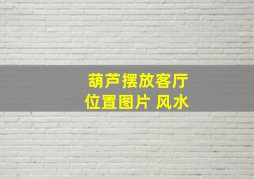 葫芦摆放客厅位置图片 风水